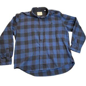 Weatherproof Mens Blackwatch Tartan Shirt XXL Blue & Black Plaid Casual Flannel